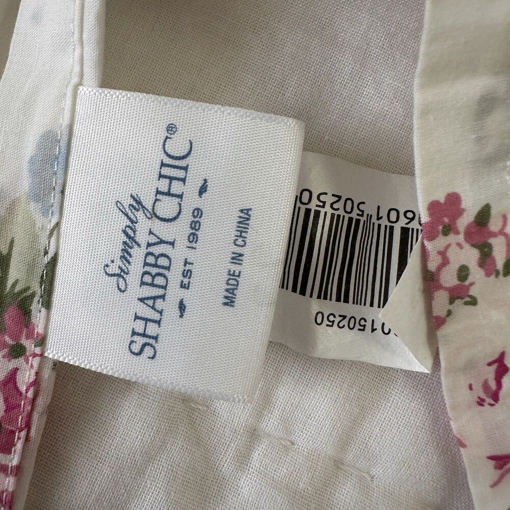 SIMPLY SHABBY CHIC RACHEL ASHWELL - FLORAL PATCHWORK RUFFLED STD. PILLOW SHAM - Picture 6 of 9